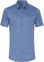 Desoto - Short Sleeve Jersey Overhemd Blauw - Heren - Maat XL - Slim-fit