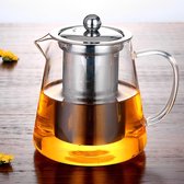 Théière en verre 950 ml avec passoire à thé en acier inoxydable, résistante à la chaleur, amovible, théière en verre pour thé aux fruits, sachet de thé parfumé, thé noir, thé vert, thé en vrac