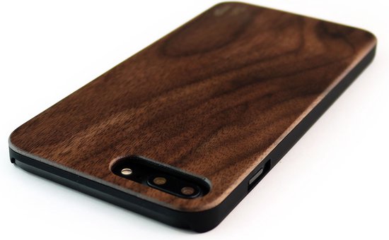 Echt houten hardcase hoesje iPhone SE - notenhout
