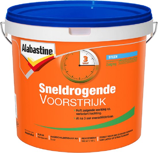 Alabastine Voorstrijk Sneldrogend - Transparant - 10 liter - Alabastine