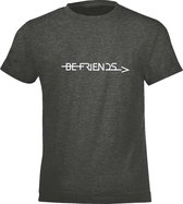Be Friends T-Shirt - Be Friends - Kinderen - Grijs - Maat 2 jaar