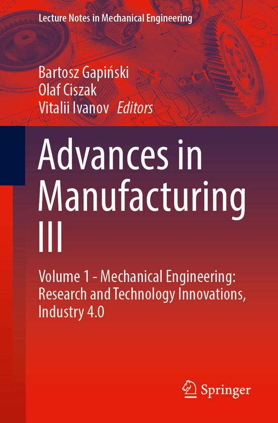 Lecture Notes in Mechanical Engineering- Advances in Manufac ... - cover