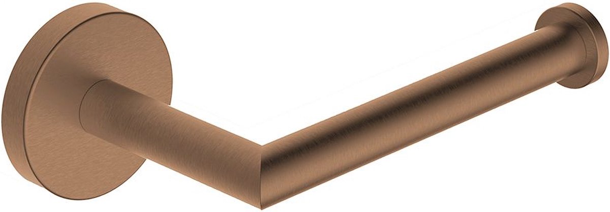 Sanifun toiletrolhouder met vaste arm geborsteld brons koper