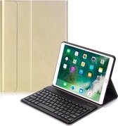 Tablethoes Geschikt voor: Samsung Galaxy Tab A7 Lite 8.7 inch Smart Keyboard Case - Magnetically Detachable - Wireless Bluetooth Keyboard hoesje met toetsenbord - Goud