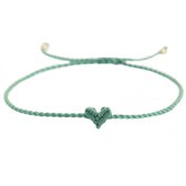 Love Ibiza heart armband green