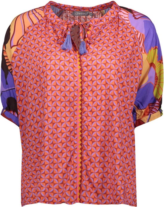 Geisha T-shirt Tshirt 33326 20 Burgundy/purple Combi Dames Maat - XS
