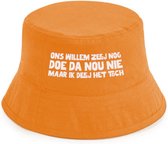 Ons Willem zeej nog Rustaagh bucket hat heren dames oranje - koningsdag accessoires - koningsdag artikelen- koningsdag kleding- oranje kleding- oranje kleding koningsdag -vissershoedje - koningsdag accessoires - koningsdag artikelen - buckethat
