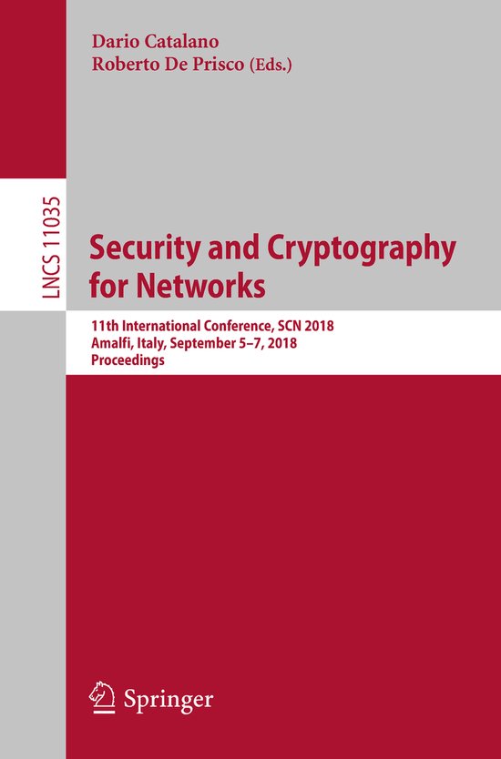 Lecture Notes in Computer Science11035- Security and Cryptog ... - cover