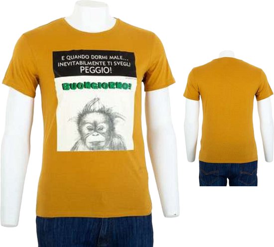 Glo-story T-shirt aap geel XL