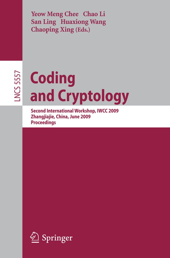 Coding and Cryptology - cover
