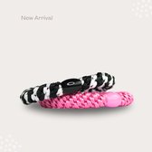 Haarelastiekjes Armbandje Zebra & Roze - Geschikt voor Knekkie / Kknekki - Elastiekjes - Geschikt voor Alle Type Haar - Gratis Opbergzakje