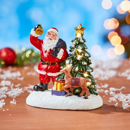 The Christmas Shop | Goodwill kerstornament - Kerstman in sneeuwengel