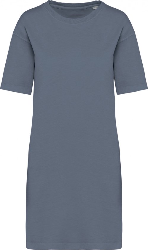 Milieubewuste oversized T-shirtjurk dames Washed Mineral Grey - XXL