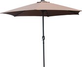 Concept-U - Round Led rechter parasol Ø 2,7 m chocolade AMALFI