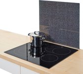 ZELLER Glazen beschermplaat voor fornuis LOVELY KITCHEN groot