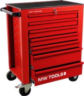 Gevulde rode gereedschapswagen STARTER 212-delig MW Tools MWE211R