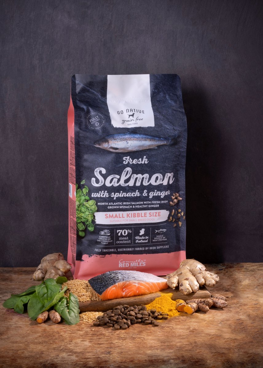 Go Native Go Native Grain Free Small Breed Dog Salmon with Spinach & Ginger 4 kg - Hond