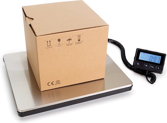 ACCT Postweegschaal 440 lb, digitale verzendweegschaal met hold/tarra- functie, auto-off voor pakketten, kleine bedrijven, bagage, kantoor