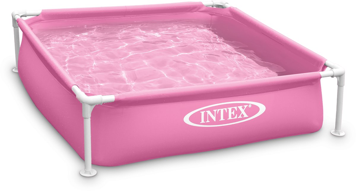 Intex Mini Frame Pool - Opzetzwembad - 122 x 122 x 30 cm - Roze — afbeelding 2