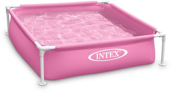 Intex Mini Frame Pool - Opzetzwembad - 122 x 122 x 30 cm - Roze - Intex