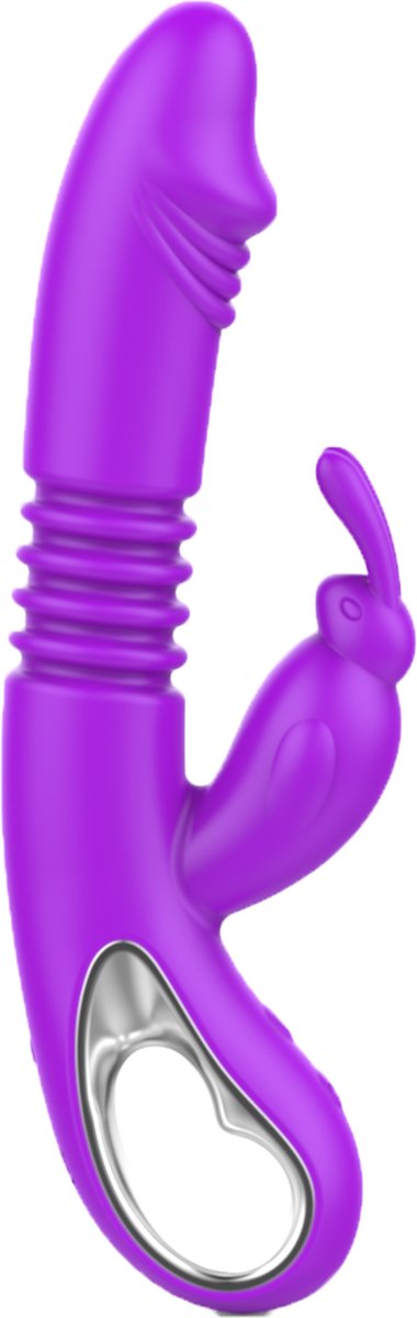 Goedkoopste Cupitoys® Stotende tarzan vibrator met rabbit - 2 in 1 - 23,6cm - 42°C - Paars - 24 standen - Vibrators voor vrouwen en mannen - Sex toys voor vrouwen en mannen