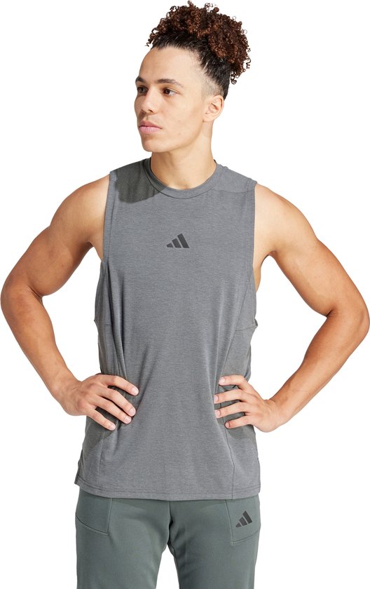 adidas Performance Designed for Training Workout Tanktop - Heren - Grijs- S