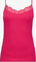 TwoDay dames singlet met kant roze - Maat XL