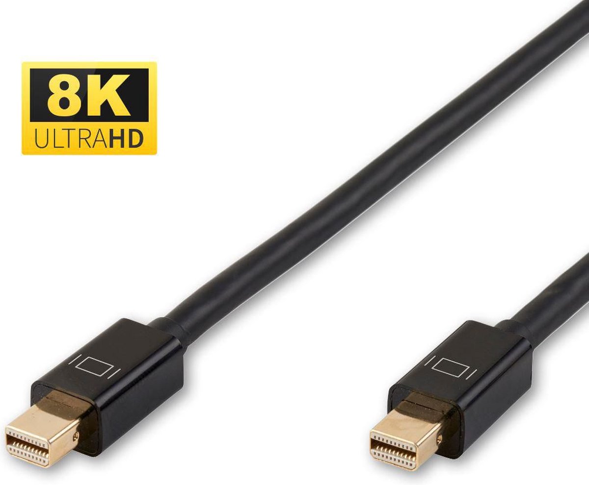 Microconnect MDPMDP2BV1.4 DisplayPort kabel 2 m Mini DisplayPort Zwart