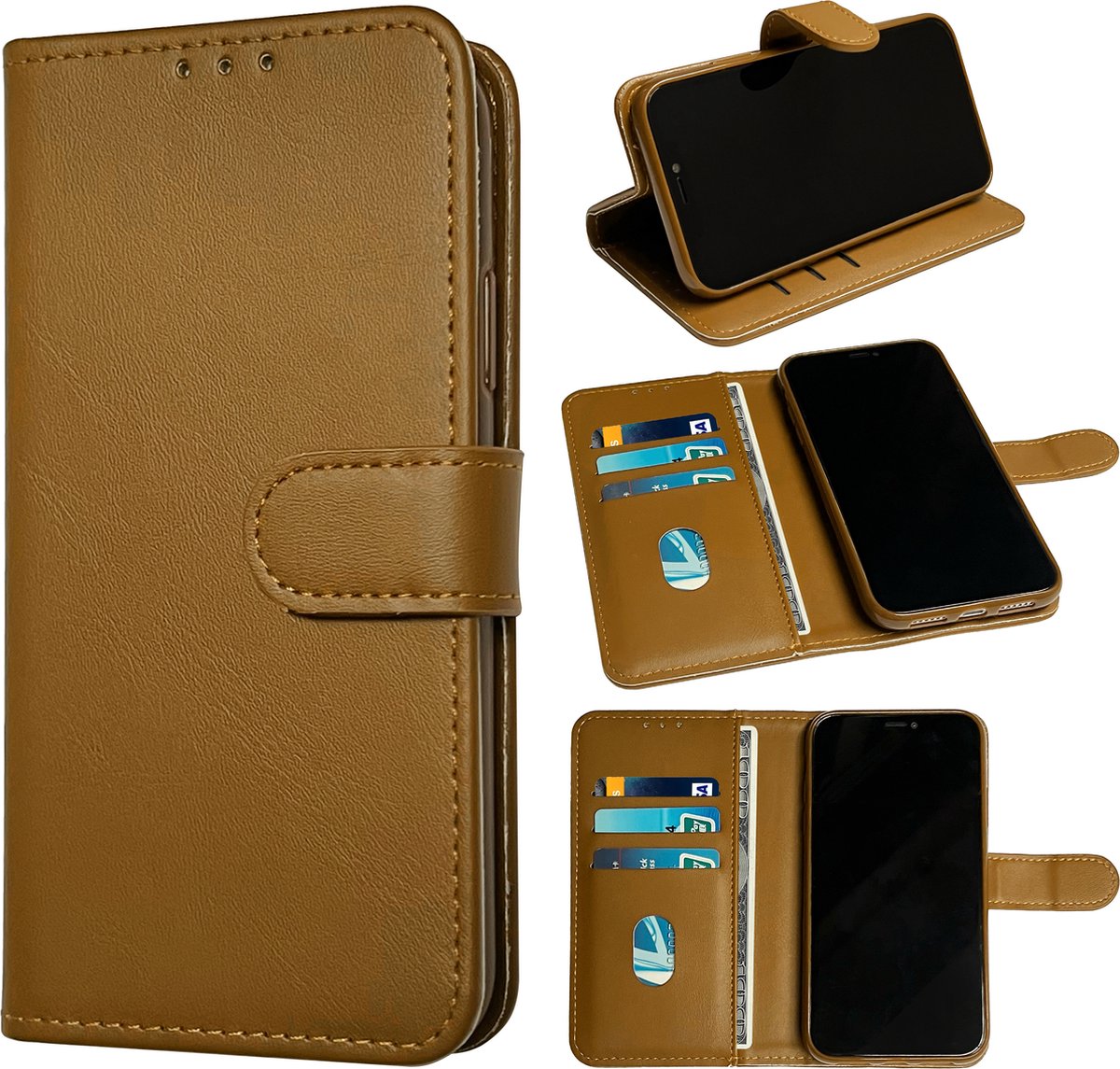 Casemania Hoesje Geschikt voor Xiaomi Note 13 Pro Plus 5G - Bruin - Portemonnee Book Case met Pasjeshouder en Ingebouwde Standaard
