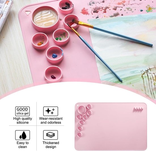 Tapis De Peinture Silicone 60x40 Cm - Antidérapant, Résistant à La Chaleur (-20°C à 220°C) - Pour Bricolage, Résine, Activités Enfants