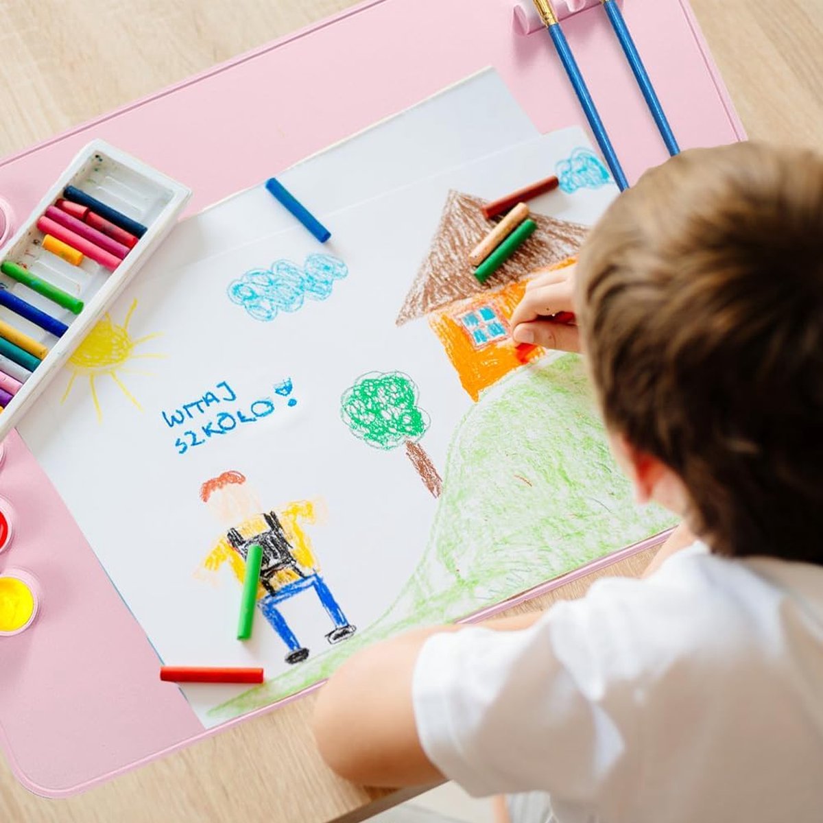 Tapis De Peinture Silicone Réutilisable 60x40 Cm - Antidérapant, Résistant à La Chaleur - Pour Activités Manuelles Enfants Et DIY