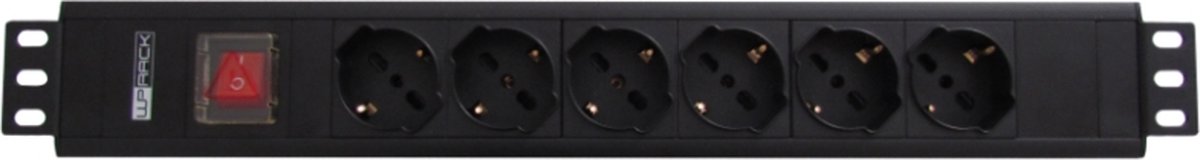 WP WPN-PDU-I01-06 energiedistributie 6 AC-uitgang(en) 1.5U Zwart