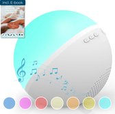 Exquise - Slaaphulp - Slaaptrainer - White Noise Machine - Nachtlampje - Witte Ruis - Oplaadbaar - 7 kleuren - 22 geluiden - Voor Jong en Oud - Incl. Gratis E-book