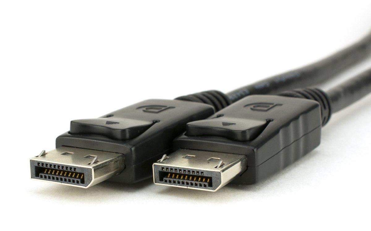 Akyga AK-AV-10 DisplayPort-kabel Aansluitkabel DisplayPort-stekker 1.8 m Zwart