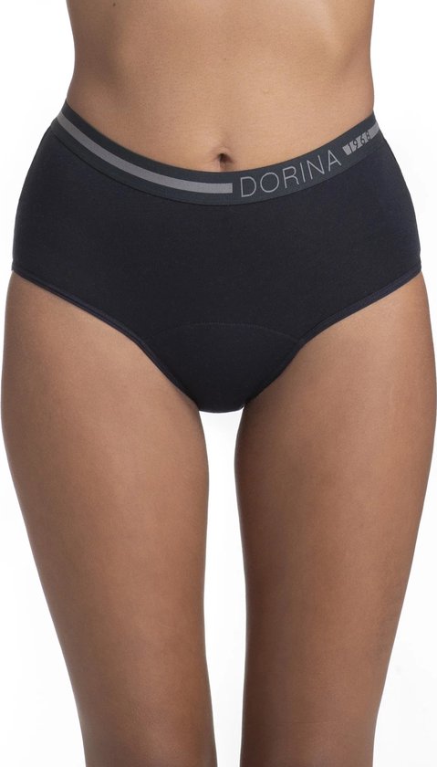 Dorina Midi Slip - Menstruatieondergoed - 2-pack  -  - Zwart