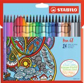 Viltstiften STABILO Pen 68 etui 24 kleuren