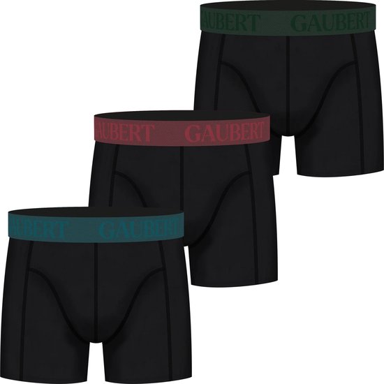 Gaubert 3-pack Heren boxershorts Bamboe - Black - 010 - XL - Zwart