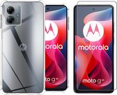 Hoesje geschikt voor Motorola Moto G24 - Screenprotector Glas - Shockproof Transparant