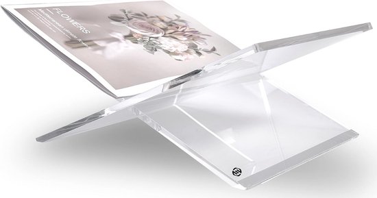 VIDETOL 10 Stuks Acryl Boekensteunen – Transparant – 10,5 X 9 X 7,5 Cm – Voor Boeken, Foto’s, Menu’s En Flyers – Stabiel En Duurzaam