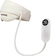 EyeMash - Appareil de massage des yeux - Massage de la tête - Appareil de Massage - Masseur des yeux - Qualité du sommeil améliorée - Bluetooth - 5 réglages de chaleur - Beige