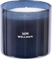 Wellmark kaars 12x11cm medium donkergrijs metallic - brave night