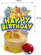 Pokemon Figuren - Taartversiering - Taartdecoratie - Taarttopper -Pokemon Taart - Pokemon Taart Versiering - Pokemon Taart Decoratie - Pokemon - Pikachu - Bulbasaur - Charmander -