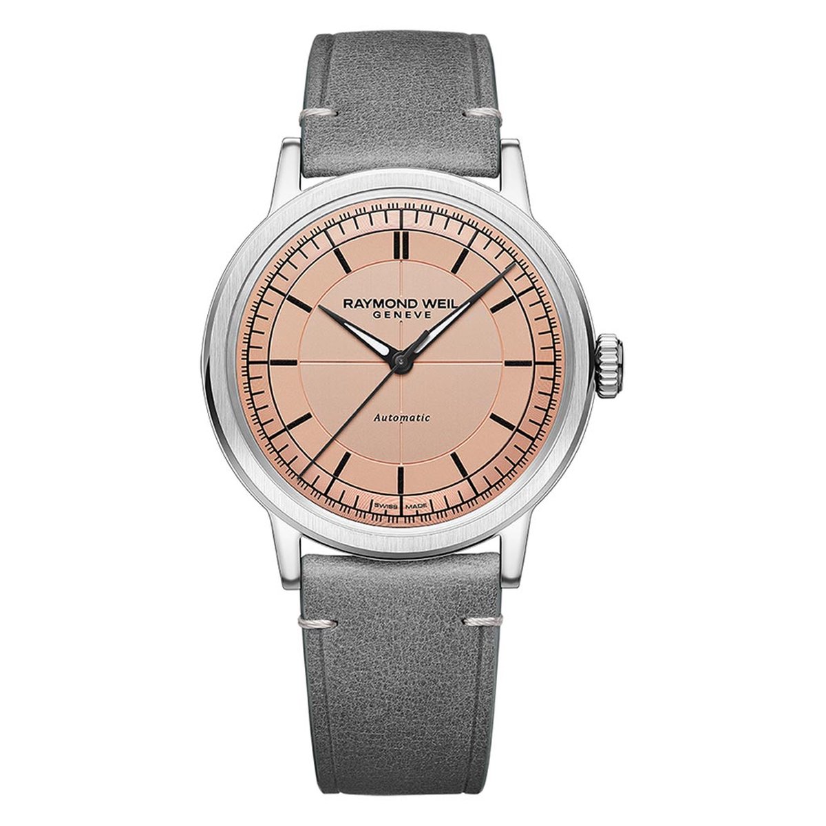 Raymond Weil Millesime 2925-STC-80001 Horloge - Leer - Grijs - Ø 39 mm