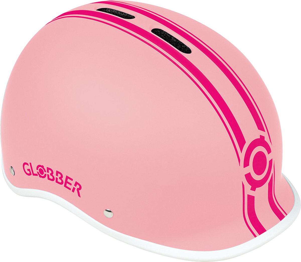 Helm Globber Helm Urban Pastel – LED verlichting ABS helm verstelbaar 47-51 cm Roze