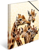 HERMA Giraffe friends, Conventionele hechtmap, A4, Polypropyleen (PP), Meerkleurig, Elastische band, 240 mm