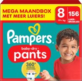 Pampers - Bébé Dry Pants - Taille 8 - Mega Boîte Mensuelle - 156 pantalons à couches