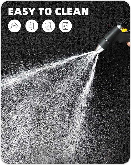 Color G Home Deurmat Buiten & Binnen, Heavy Duty Voordeurmat Buiten, Anti- slip, Waterdicht, Wasbaar - Vuilvanger Entree Deurmat voor Binnen, Keuken, Patio (45 x 75 cm, Grijs