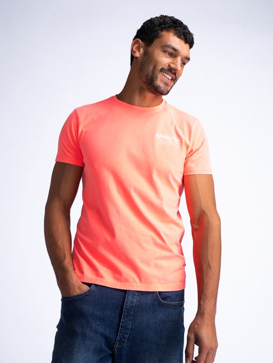 Petrol Industries - Heren Backprint T-shirt Riptide - Roze - Maat XL