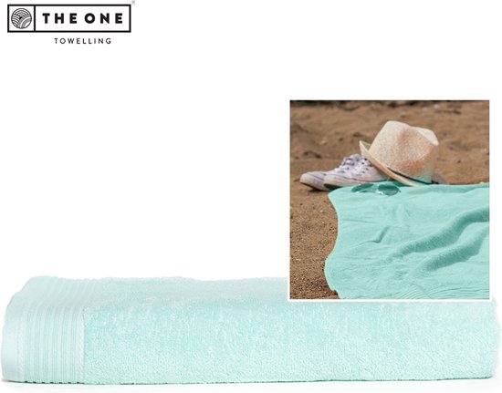 The One Towelling Classic Strandlaken - Strand handdoek - Hoge vochtopname - 100% Gekamd katoen - 100 x 180 cm - Mint