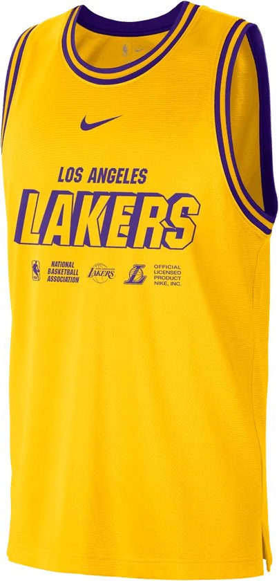 Nike NBA LA Lakers Tank Top - Geel Paars - Basketbal jersey/shirt heren
